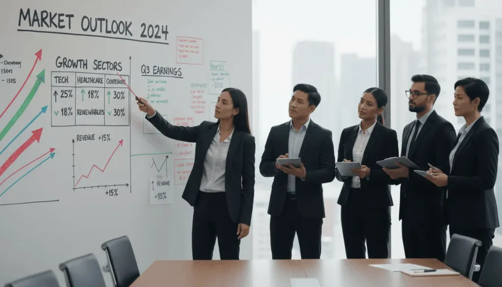 Miembros del club analizando tendencias y oportunidades del mercado