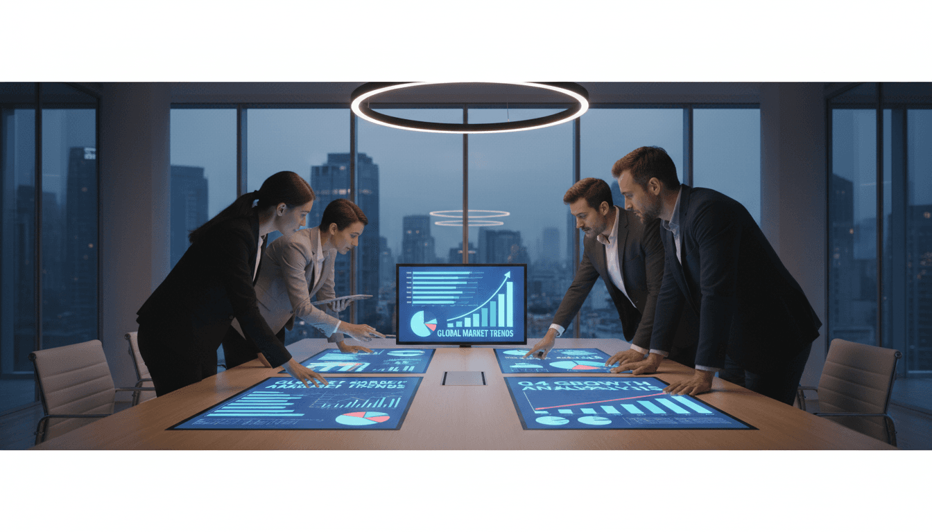 grupo analizando gráficos financieros